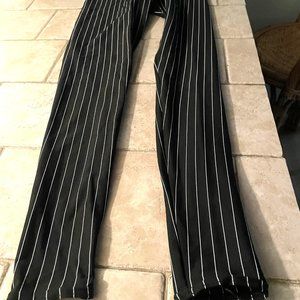 BlackMilk Pinstripe in Black & White Leggings xs